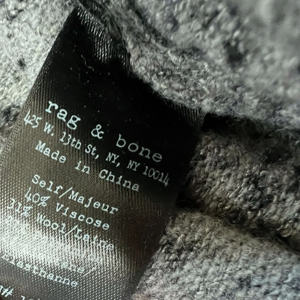 Rag & Bone Shawl Collar Sweater Men Small Wool Blend Button Gray. 823